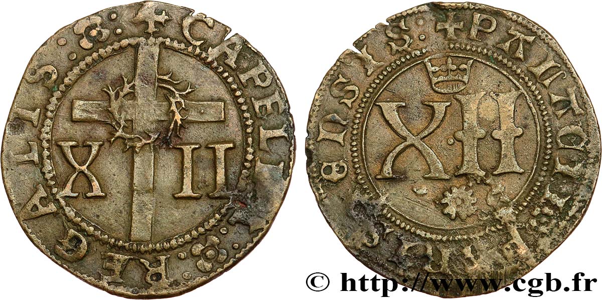 ROUYER - XI. MÉREAUX (TOKENS) AND SIMILAR COINS Méreau du chapitre de la Sainte-Chapelle à Paris XF