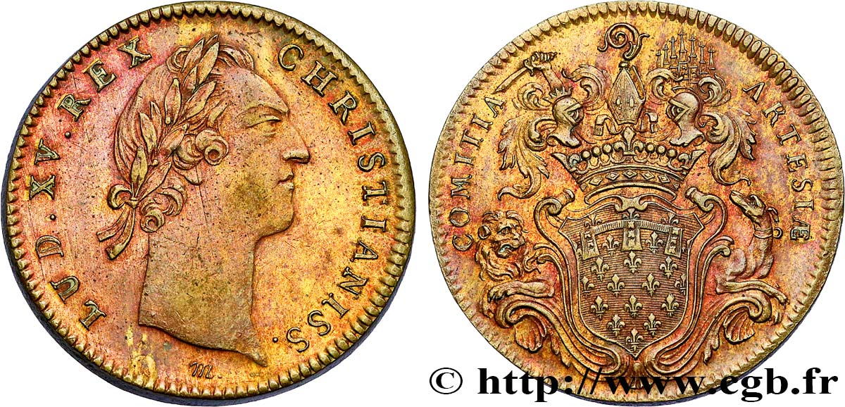 ARTOIS - NOBLESSE ET VILLES Émission de 1756 TTB