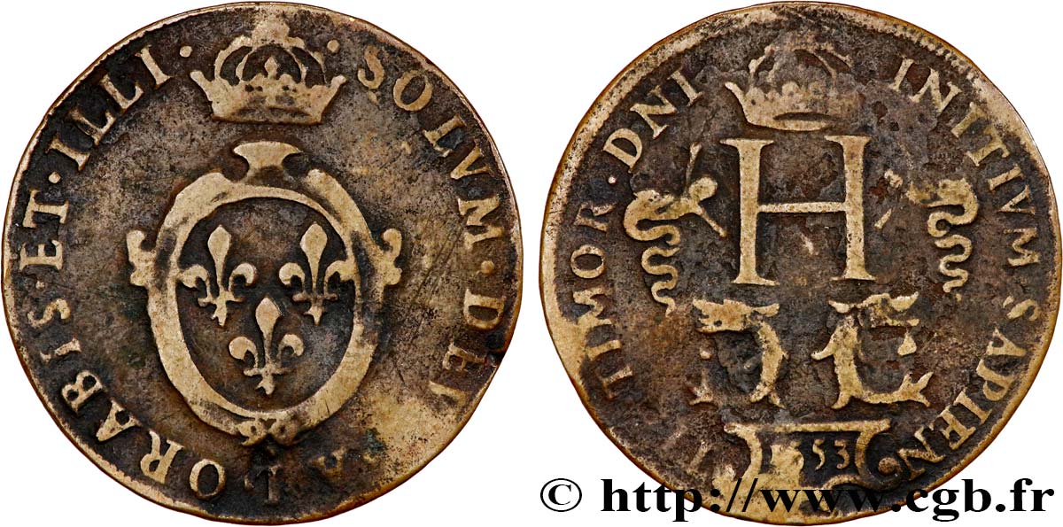 DAUPHINÉ - MISCELLANEOUS JETONS AND TOKENS  Henri II VF
