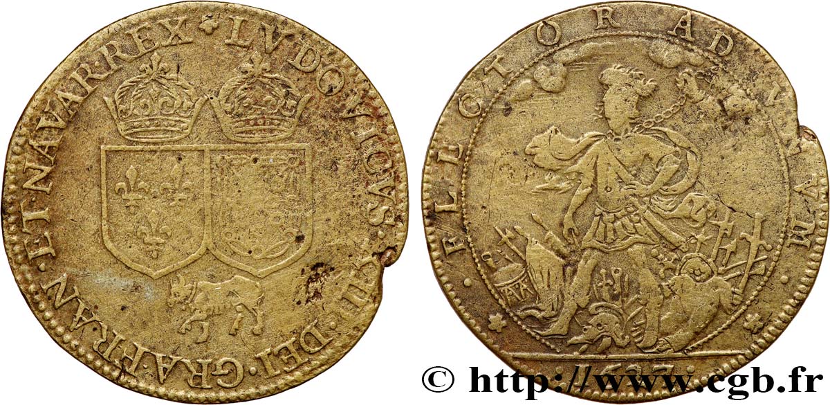LOUIS XIII LE JUSTE Majorité de Louis XIII TTB