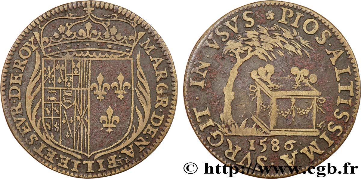 NAVARRE-BÉARN - HENRI III DE NAVARRE, II DE BÉARN ET MARGUERITE DE VALOIS  TTB