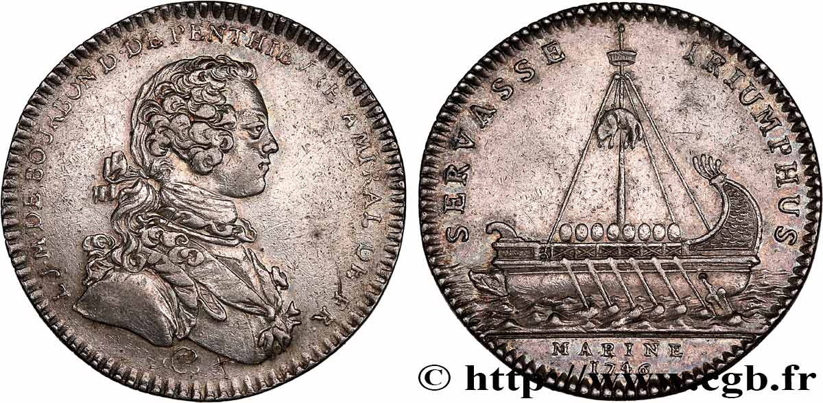 MARINE - GALERES ROYALES  Louis-Jean-Marie de Bourbon, duc de Penthièvre TTB+