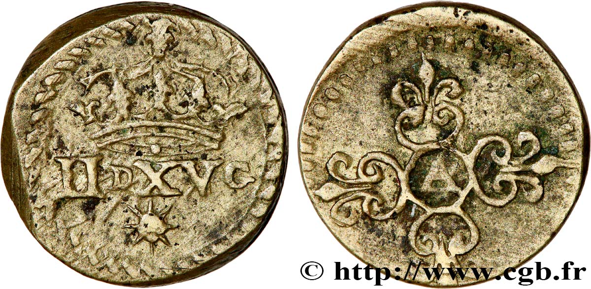 CHARLES IX TO LOUIS XIV - COIN WEIGHT Poids monétaire pour l’écu d’or au soleil VF