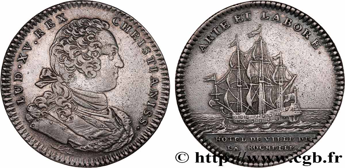 AUNIS ET LA ROCHELLE Hôtel de ville de La Rochelle, émission de 1733 TTB+