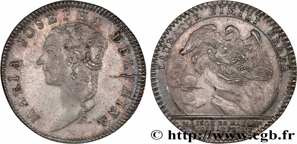 DAUPHINÉ - MARIE-JOSÈPHE DE SAXE, DAUPHINE Jeton Ar 28 MARIE-JOSÈPHE DE SAXE, DAUPHINE TTB+