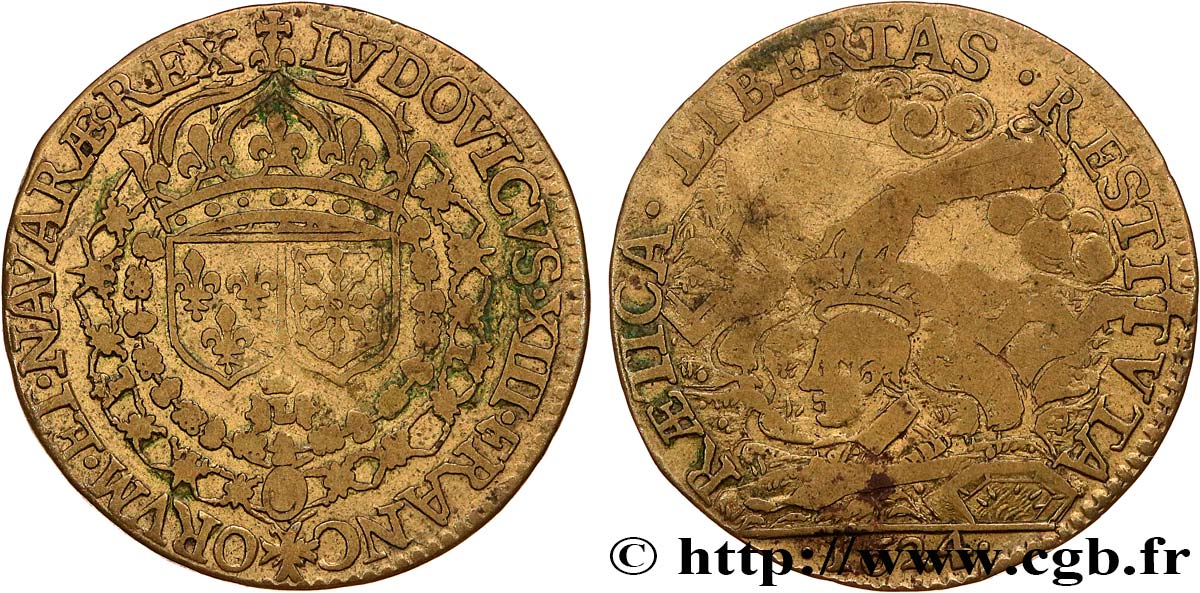 SUISSE - CONFÉDÉRATION HELVÉTIQUE - CANTON DES GRISONS La Rhétique libérée par Louis XIII TB