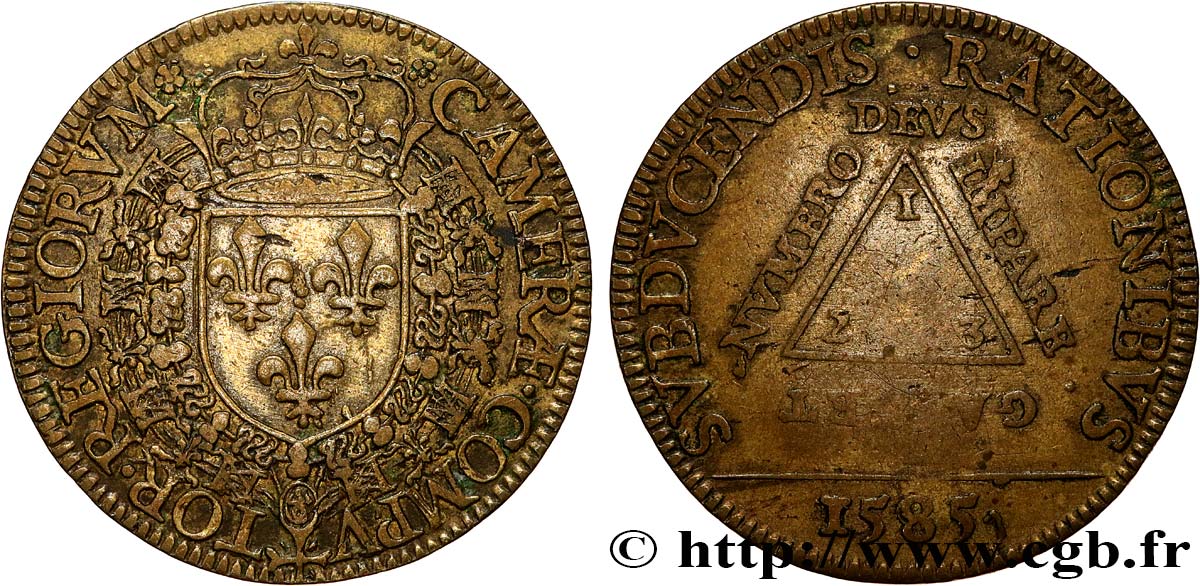 CHAMBRE DES COMPTES DU ROI / ACCOUNTS CHAMBER OF THE KING HENRI III XF