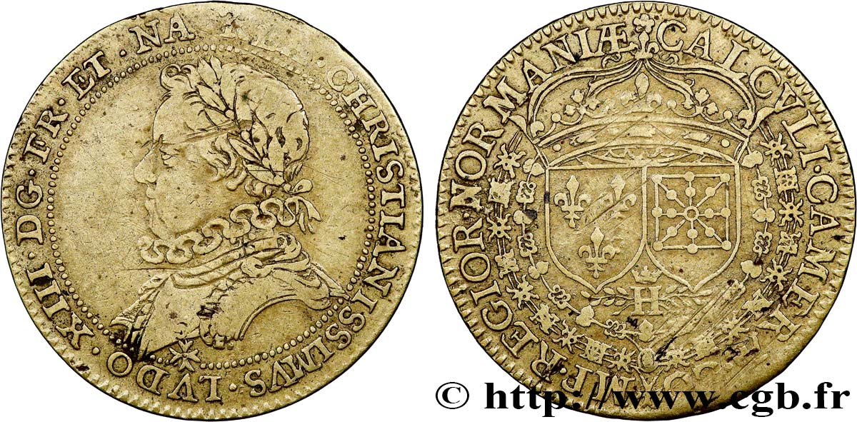 CHAMBRE DES COMPTES DE NORMANDIE Louis XIII TTB