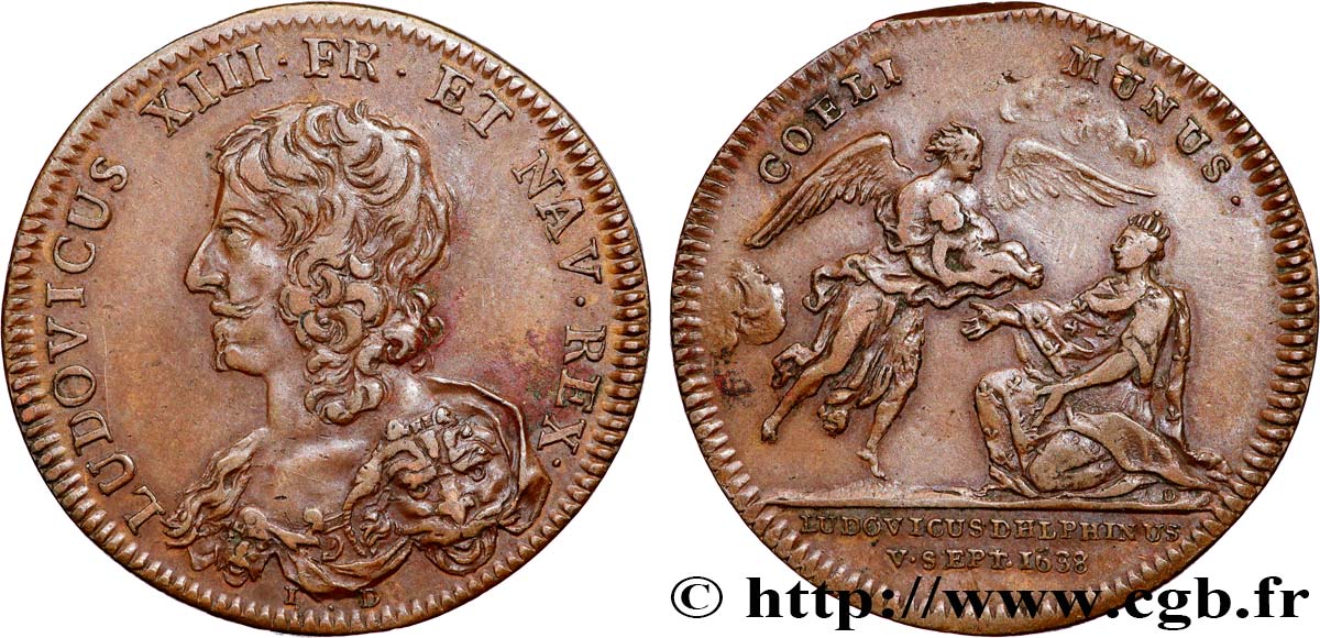 DAUPHINÉ - LOUIS, DAUPHIN (futur LOUIS XIV) Naissance de Louis XIV TB+