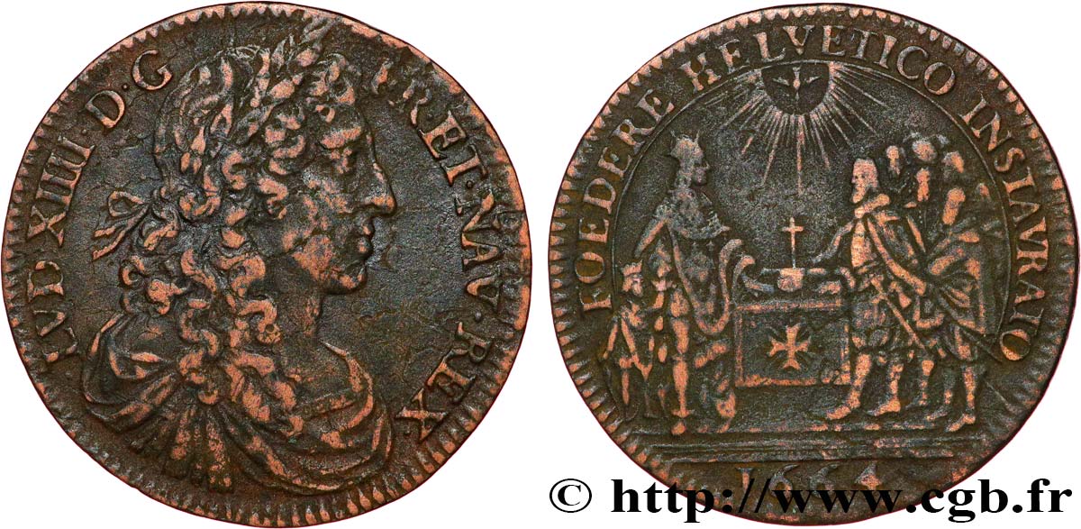 SWITZERLAND - SWISS CONFEDERATION - CANTON OF GRISONS LOUIS XIV LE GRAND OU LE ROI SOLEIL VF