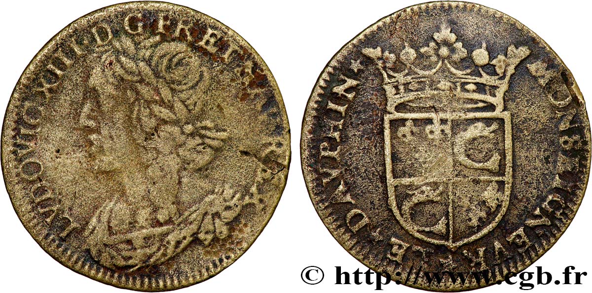 DAUPHINÉ - LOUIS, DAUPHIN (futur LOUIS XIV) Jeton Lt 24 LOUIS, DAUPHIN (futur LOUIS XIV) S