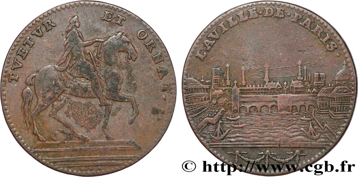 PARIS - ADMINISTRATION MUNICIPALE LOUIS XIV TB