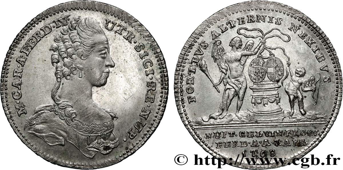ITALIE - ROYAUME DE NAPLES - FERDINAND IV Noces avec Ferdinand IV TTB+
