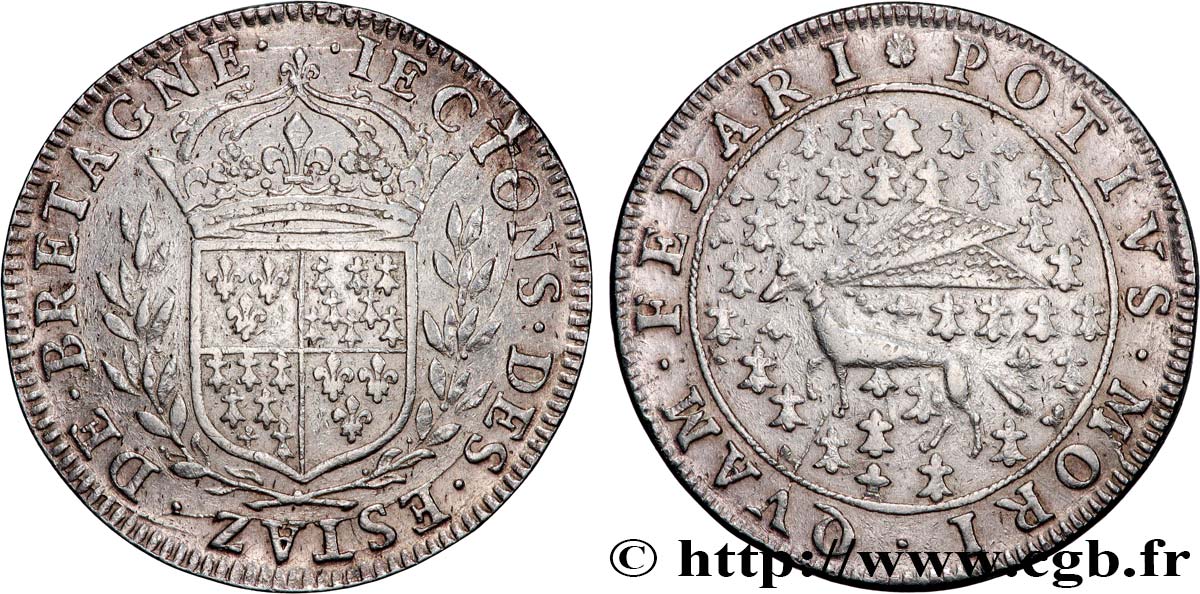 BRETAGNE (ÉTATS DE...)  Frappe entre 1657 et 1675 XF