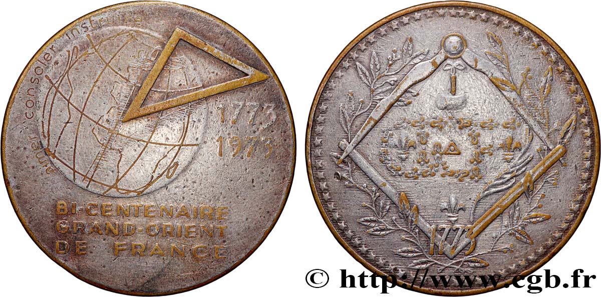 FREEMASONRY GRAND ORIENT DE FRANCE, Bicentenaire XF
