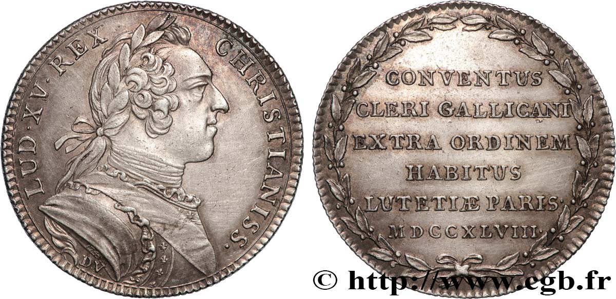 ASSEMBLÉE DU CLERGÉ ET JETONS RELIGIEUX Louis XV AU