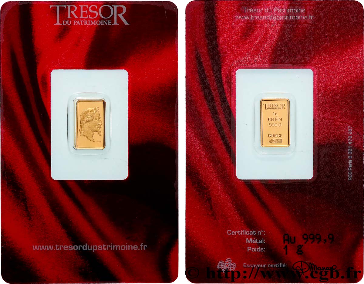 INVESTMENT GOLD Lingotin de 1 gramme - OR 999,9 FDC