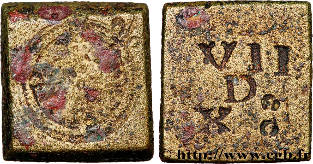 HENRI III à LOUIS XIV - POIDS MONÉTAIRE Poids monétaire pour le quart d’écu fS