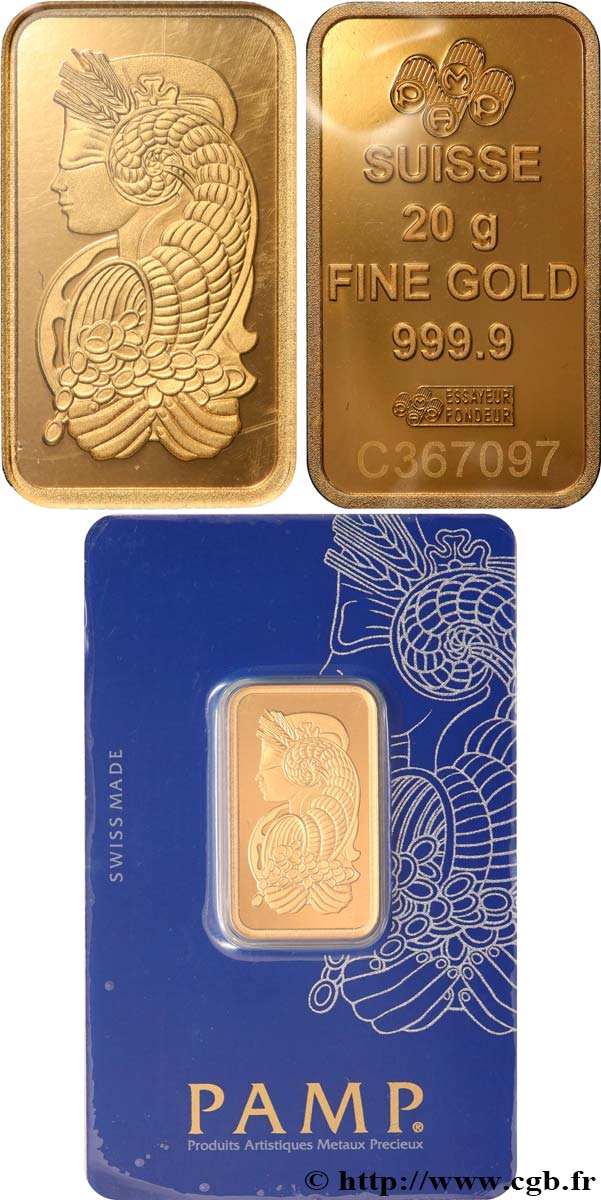 INVESTMENT GOLD Lingotin de 20 grammes - OR 999,9 MS