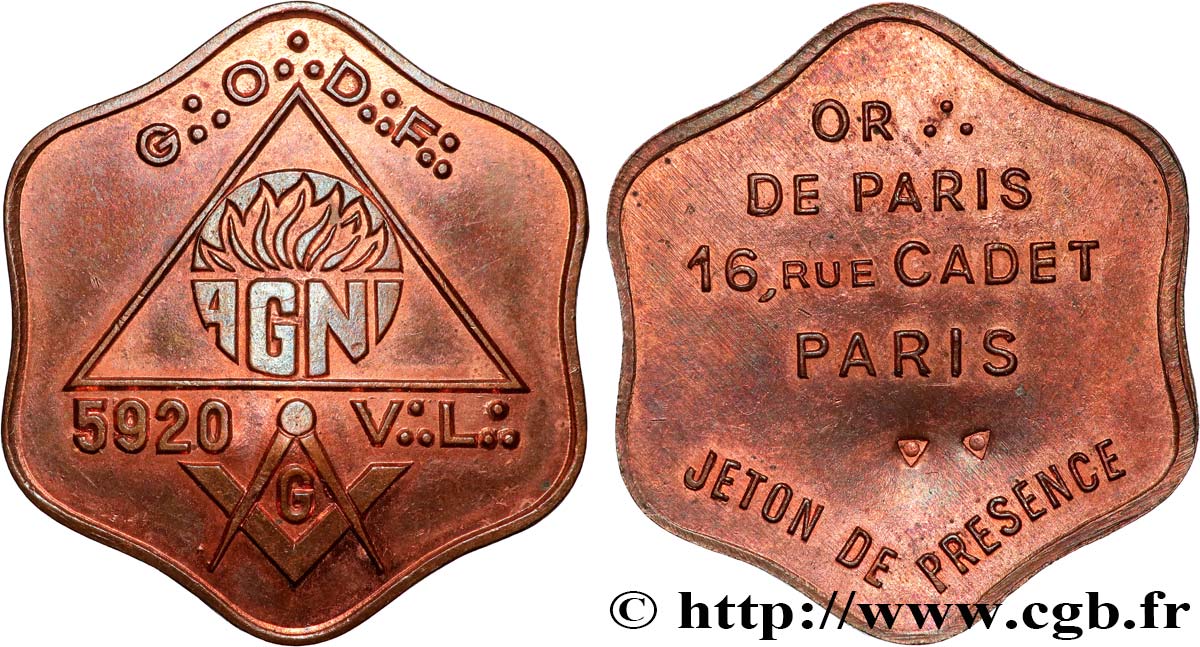 FRANC-MAÇONNERIE - PARIS AGNI fVZ