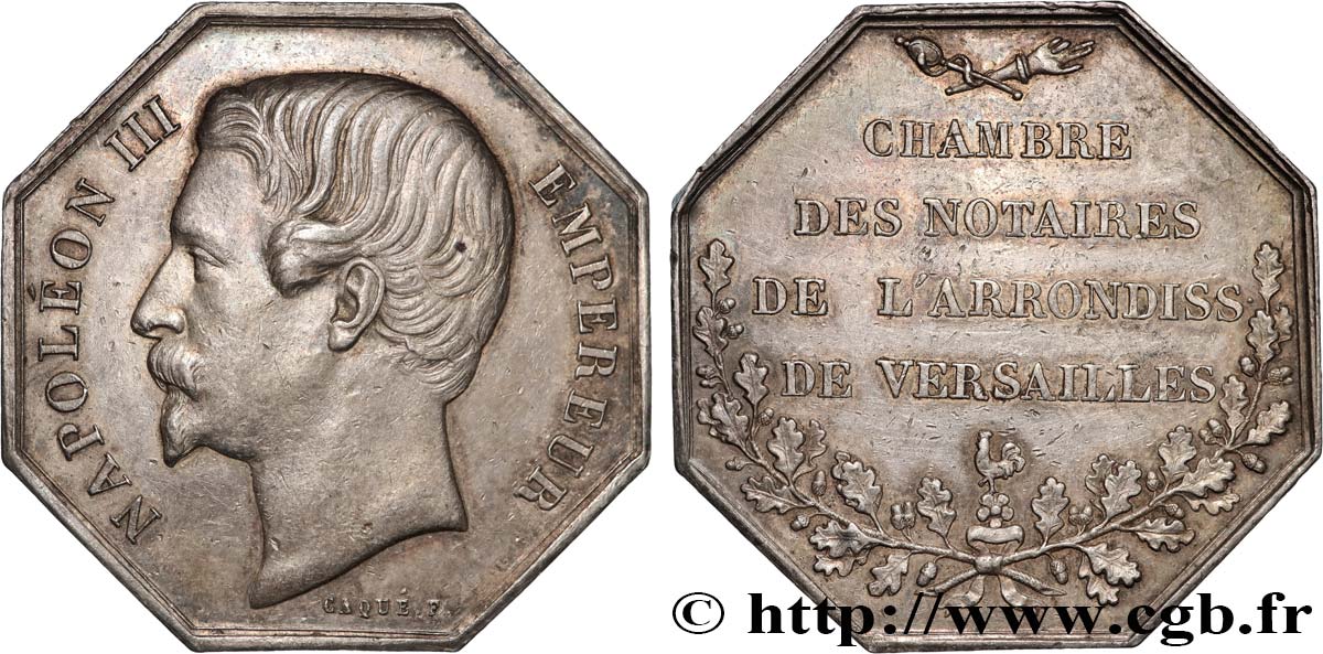 NOTAIRES DU XIXe SIECLE Notaires de Versailles (Napoléon III) q.SPL