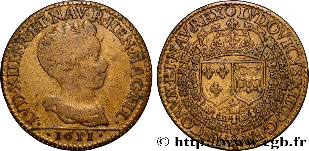 LOUIS XIII THE JUST Jeton Cu 28 XF