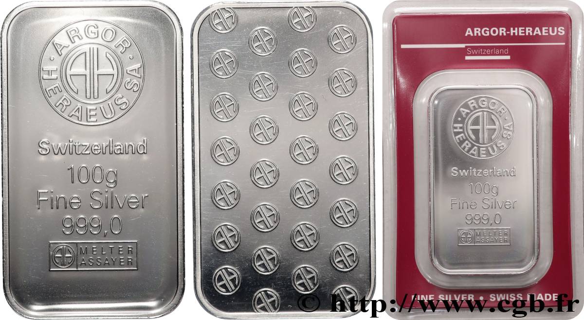 SILVER INVESTMENT Lingotin de 100 GR - ARGENT 999,9 MS