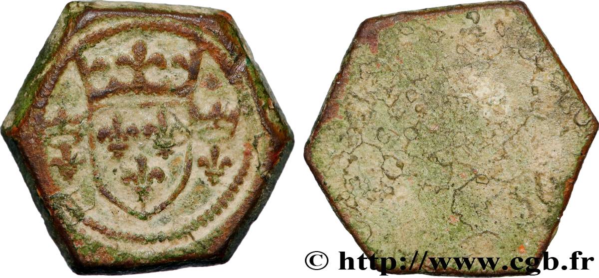 CHARLES VI AND CHARLES VII - COIN WEIGHT Poids monétaire pour l’écu d’or à la couronne ou écu neuf XF