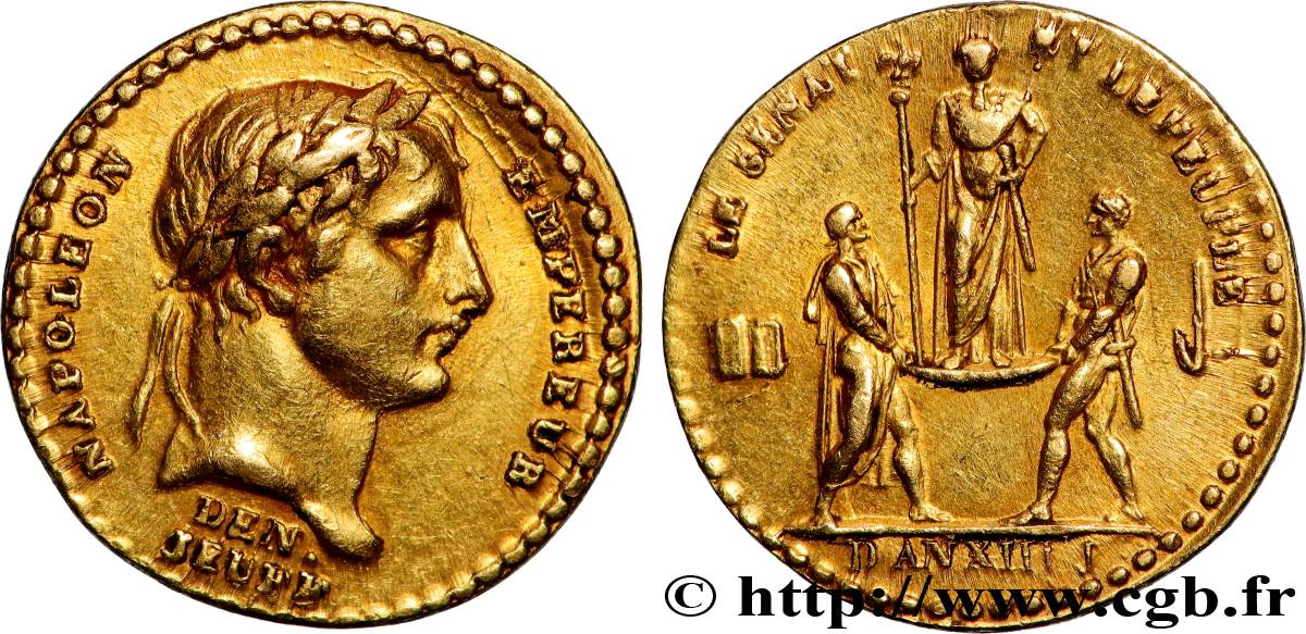 NAPOLEON S EMPIRE Quinaire en or, sacre de l empereur AU