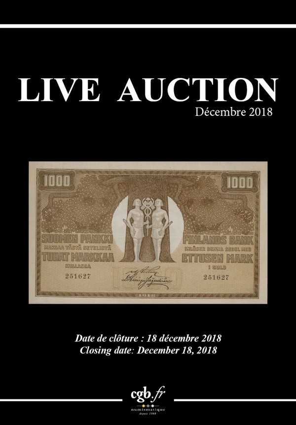 Live Auction Billets Décembre 2018 - à paraître CORNU Joël, DESSAL Jean-Marc, VANDERVINCK Claire