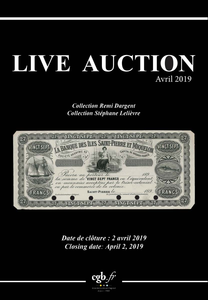 Live Auction Billets Avril 2019 CORNU Joël, DESSAL Jean-Marc, RAMOS Fabienne, VANDERVINCK Claire