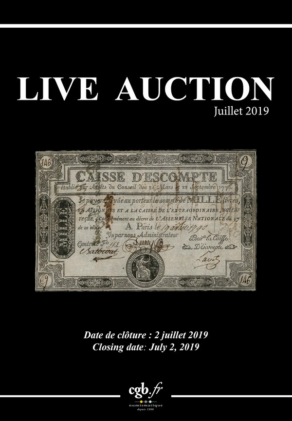 Live Auction Billets Juillet 2019 CORNU Joël, DESSAL Jean-Marc, RAMOS Fabienne, VANDERVINCK Claire