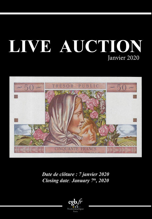 Live Auction Billets Janvier 2020 CORNU Joël, DESSAL Jean-Marc, VANDERVINCK Claire