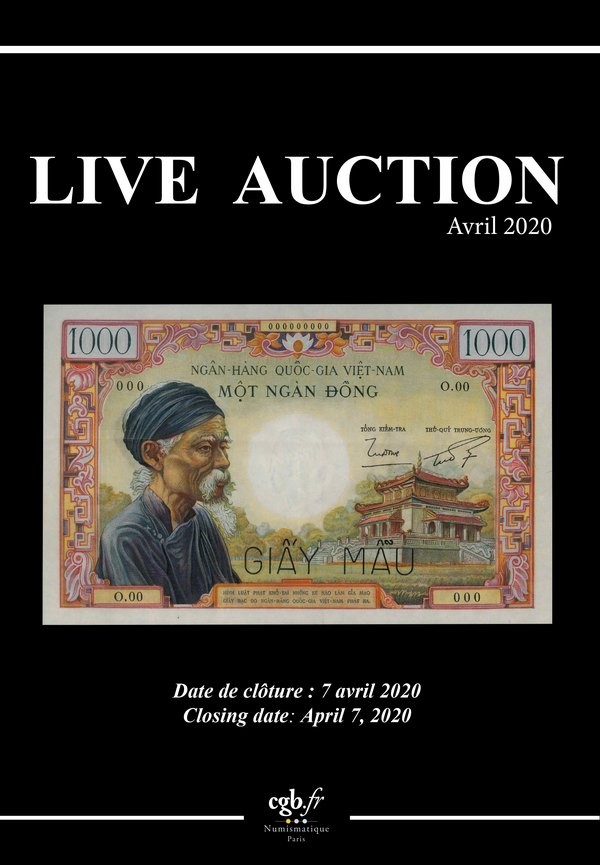 Live Auction Billets Avril 2020 CORNU Joël, DESSAL Jean-Marc, RAMOS Fabienne