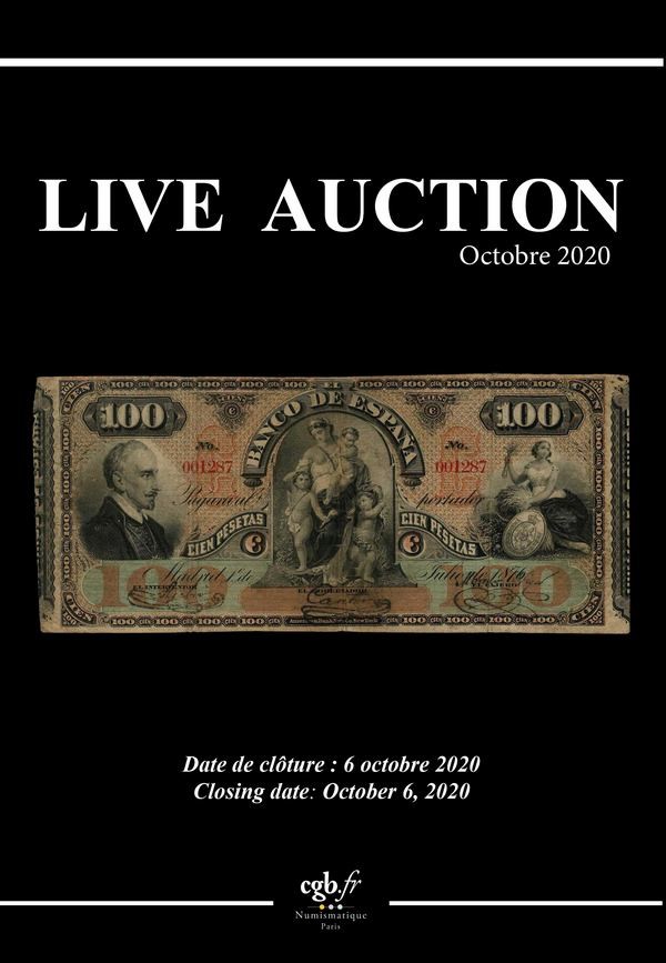 Live Auction Billets Octobre 2020 CORNU Joël, DESSAL Jean-Marc, RAMOS Fabienne