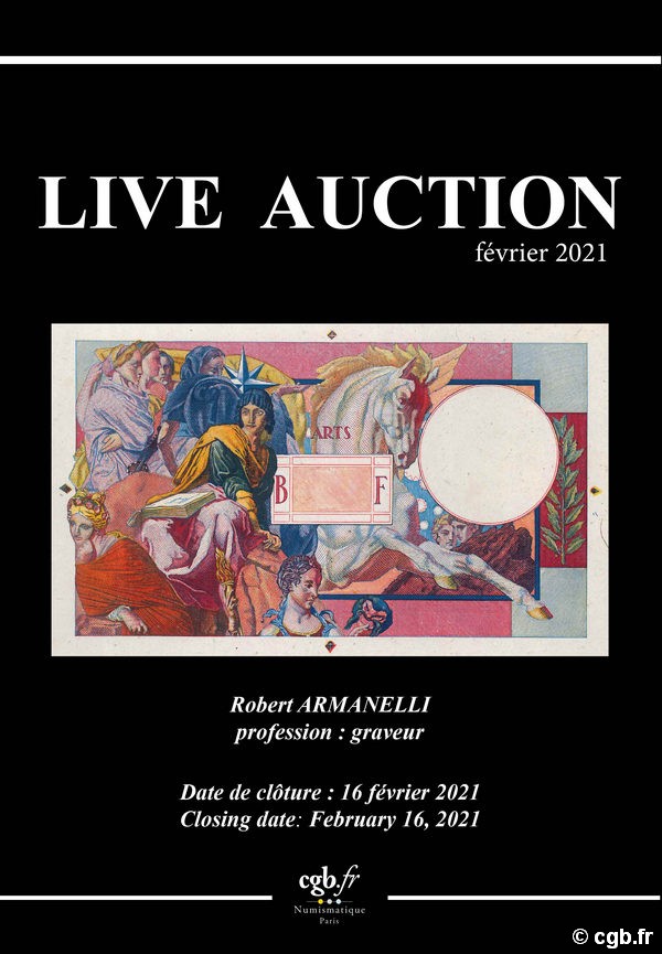 Live Auction Billets Février 2021 CORNU Joël, DESSAL Jean-Marc, RAMOS Fabienne