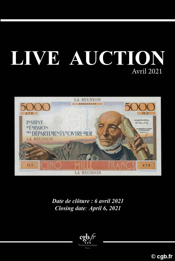 Live Auction Billets Avril 2021 CORNU Joël, DESSAL Jean-Marc, RAMOS Fabienne