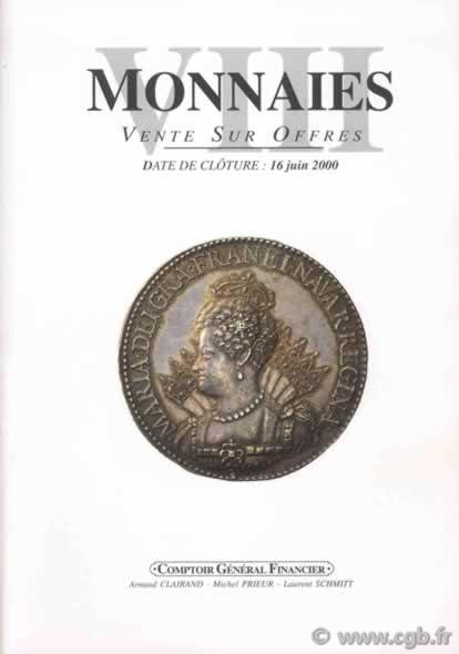 Monnaies 8 - vente générale PRIEUR Michel, SCHMITT Laurent