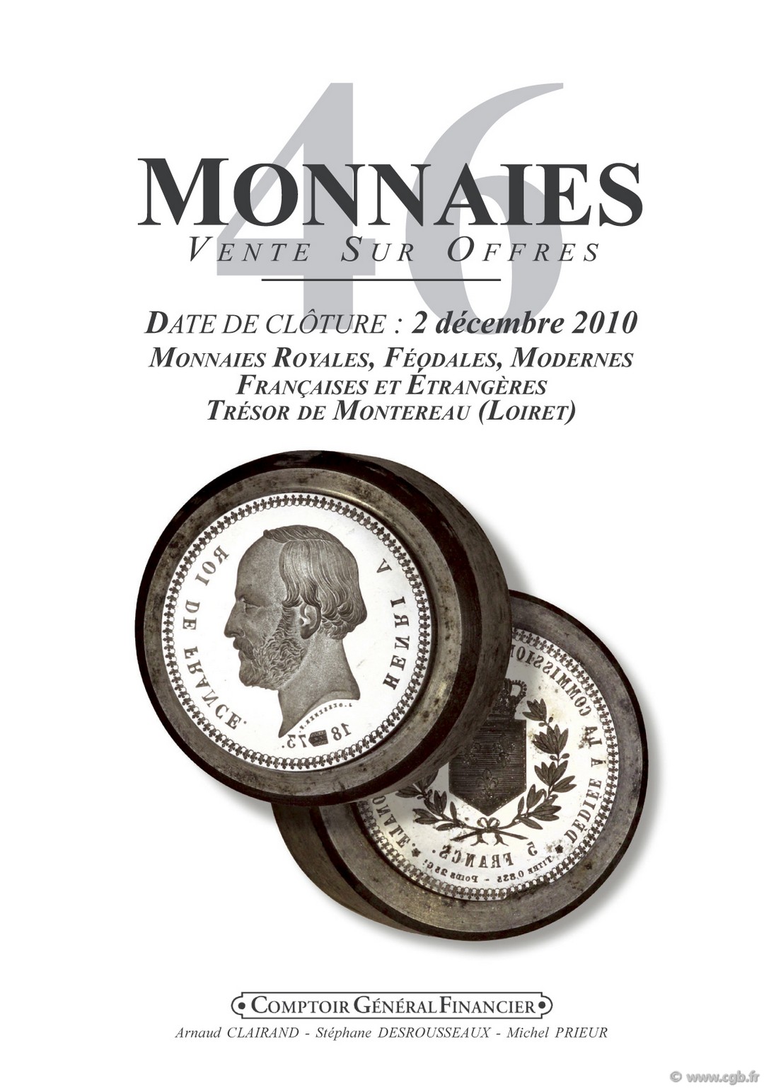 Monnaies 46, monnaies royales et modernes CLAIRAND Arnaud, DESROUSSEAUX Stéphane, PRIEUR Michel 