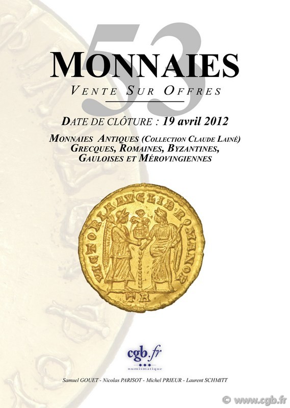 Monnaies 53 GOUET Samuel, PARISOT Nicolas, PRIEUR Michel, SCHMITT Laurent