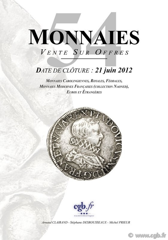 Monnaies 54 CLAIRAND Arnaud, DESROUSSEAUX Stéphane, PRIEUR Michel