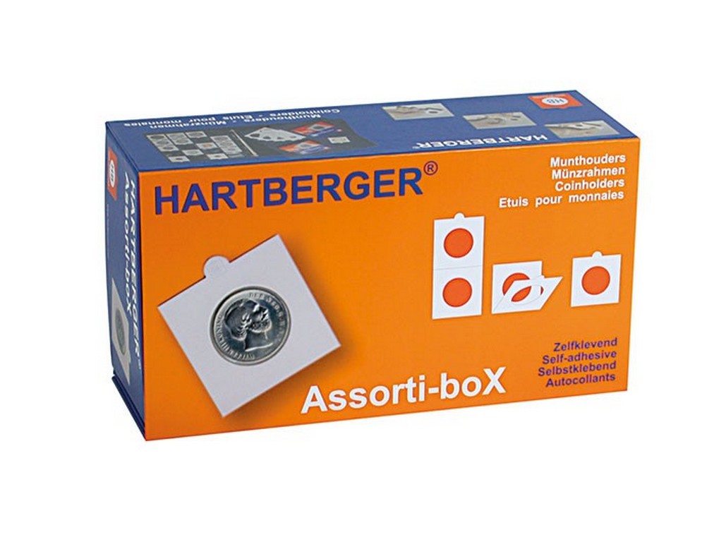 Assorti-box pour étuis HB (contient 1200 étuis HB autocollants assortis) HARTBERGER