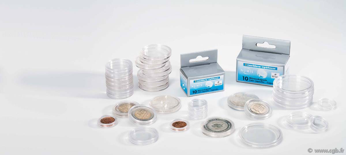 10 capsules 16,5 mm (1 Cent-Euro) LEUCHTTURM