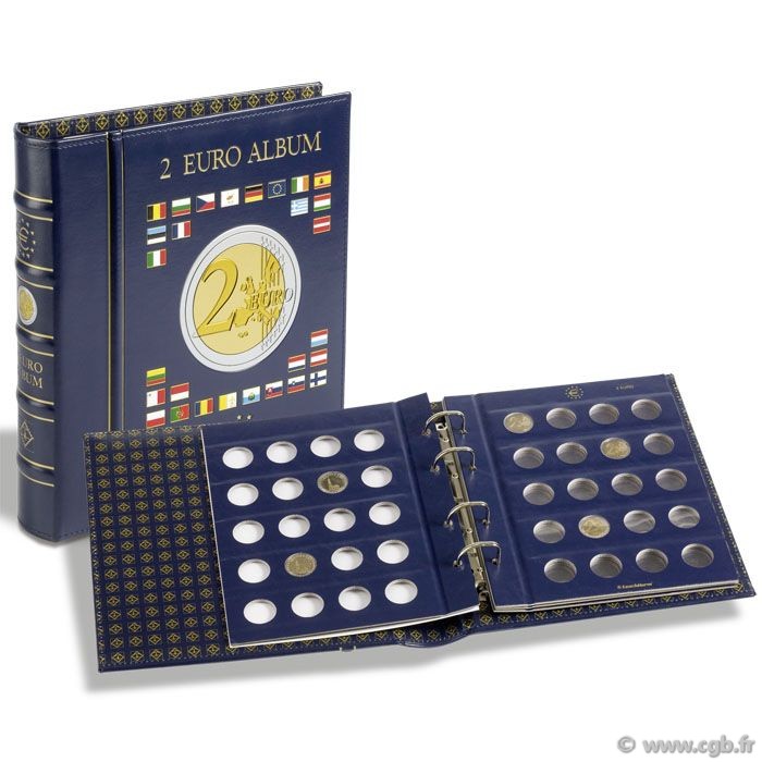 Classeur VISTA-EURO spécial 2 Euro (80 monnaies) (avec étui) LEUCHTTURM