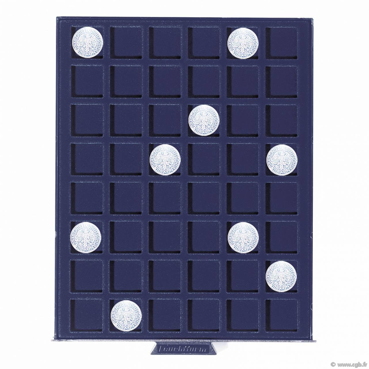 Petit médaillier SMART 48 cases carrées jusqu à 24 mm Ø LEUCHTTURM