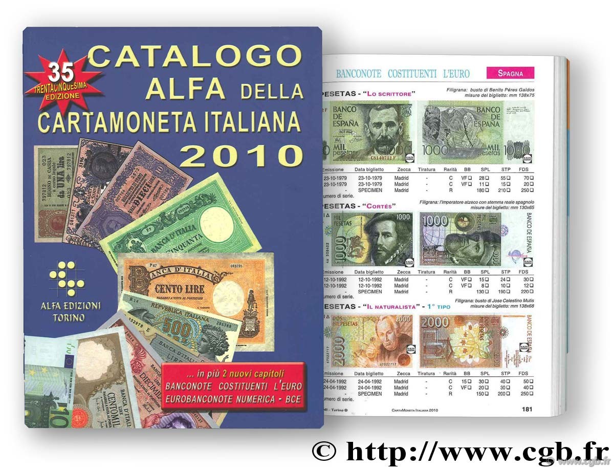 Catalogo Alfa della cartamoneta italiana 2010 