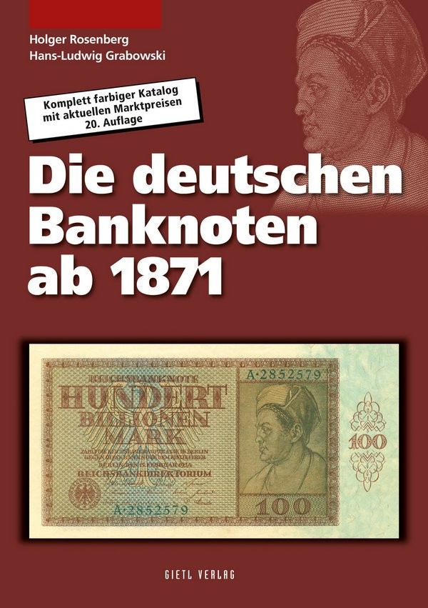 Die Deutschen banknoten ab 1871, 20e édition ROSENBERG Holger GRABOWSKI Hans L.