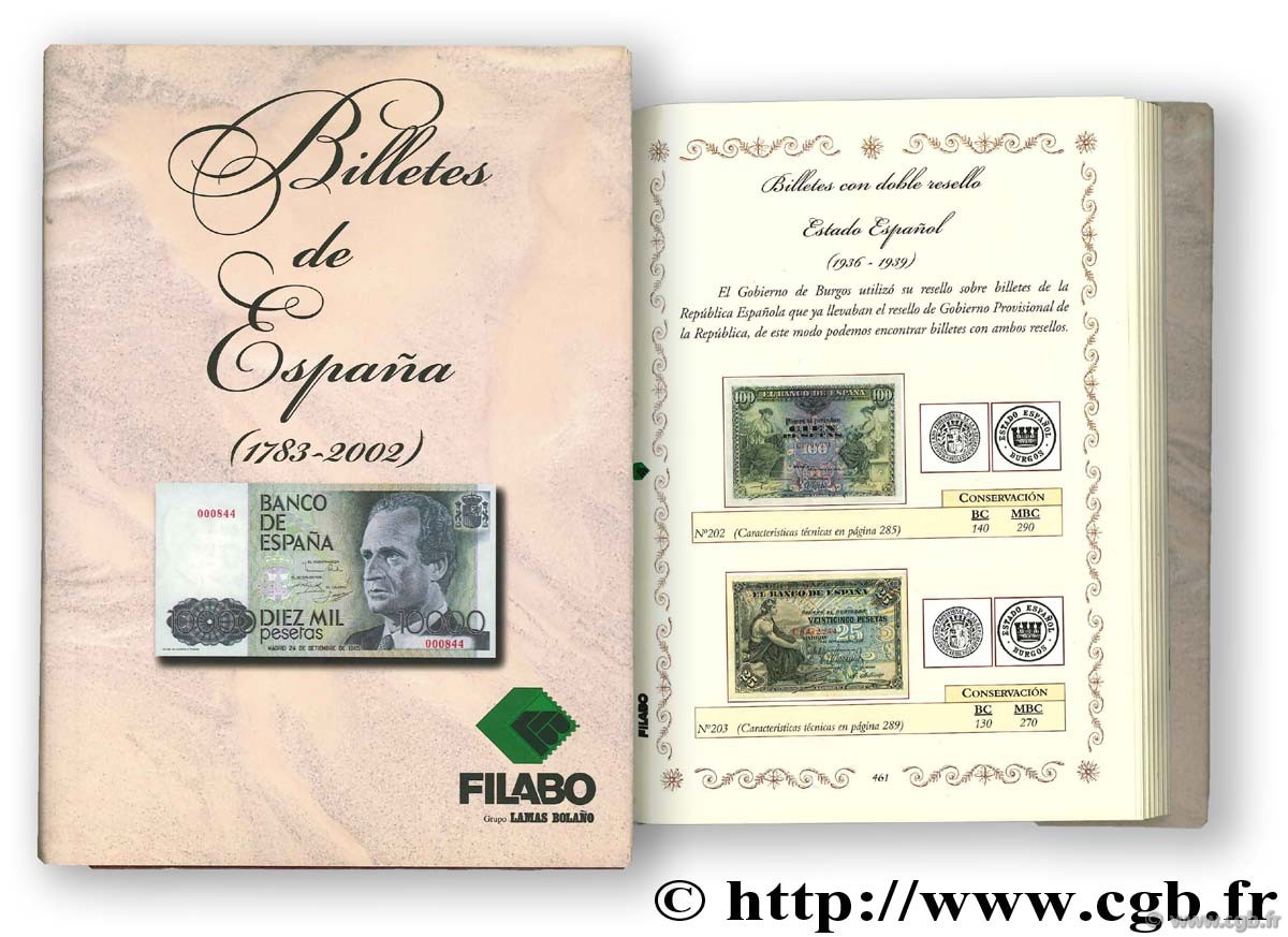 Billetes de Espana 1783 - 2002 