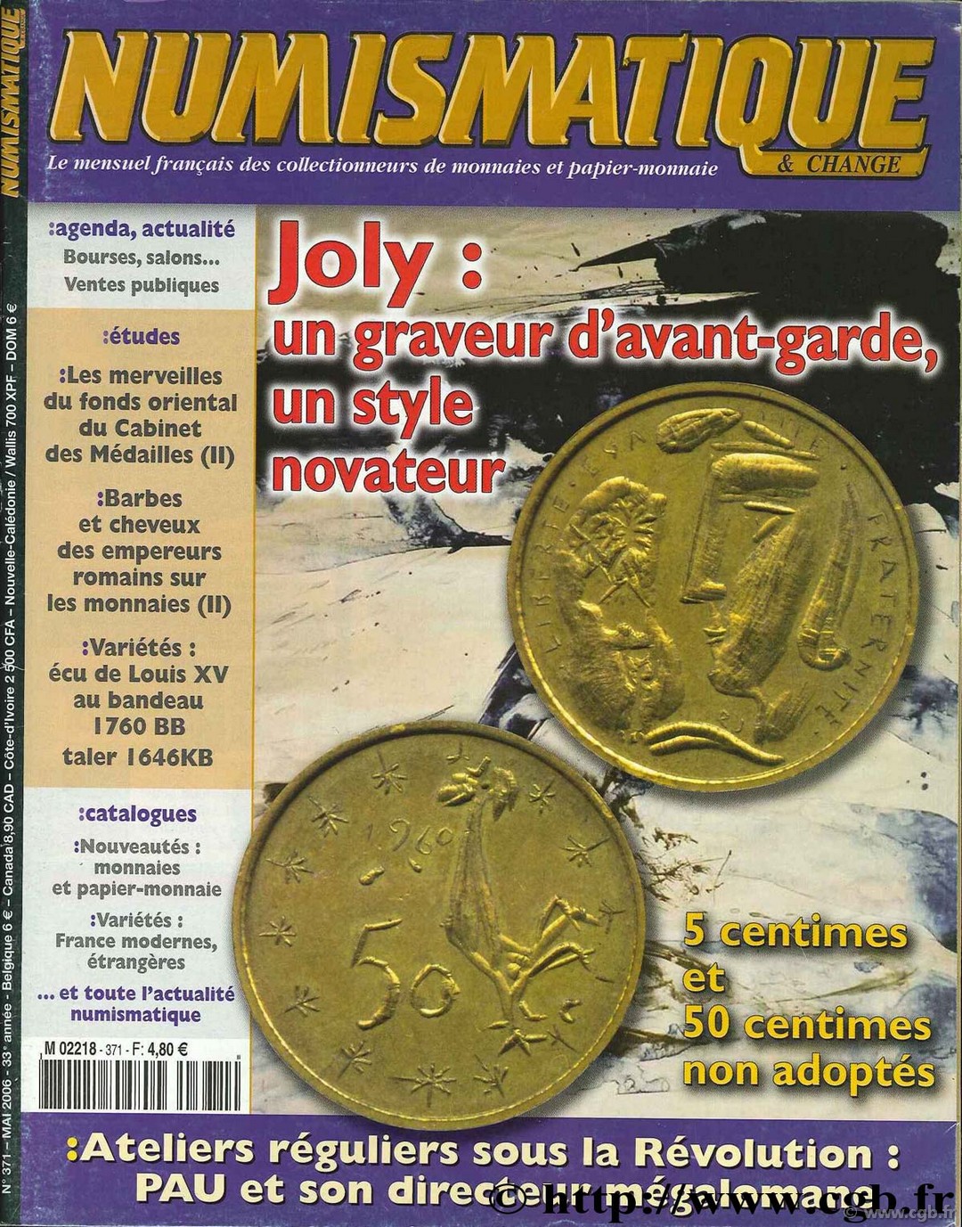 Numismatique & Change, Mai 2006, n°371 NUMISMATIQUE ET CHANGE