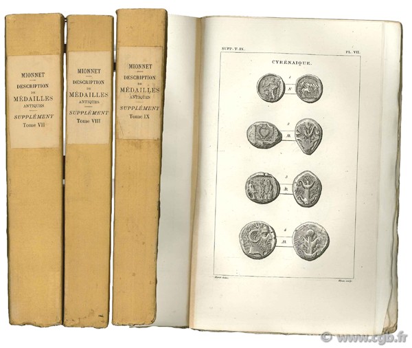 Description de médailles antiques, suppléments  MIONNET T.-E.
